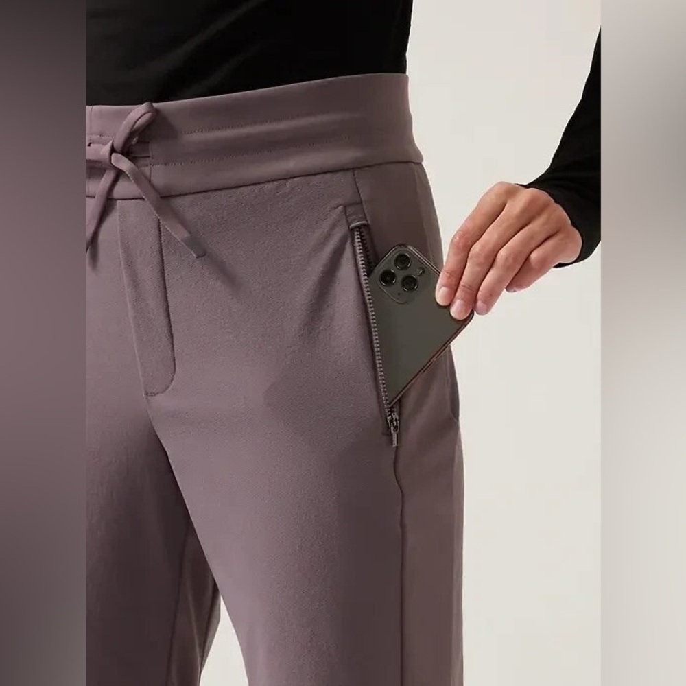 Athleta Headlands Hybrid Trek Mid Rise Jogger Dusty Violet - Picture 2 of 8